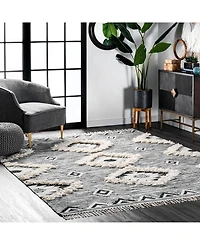 nuLoom Savannah SPMO01A Black 5' x 8' Area Rug