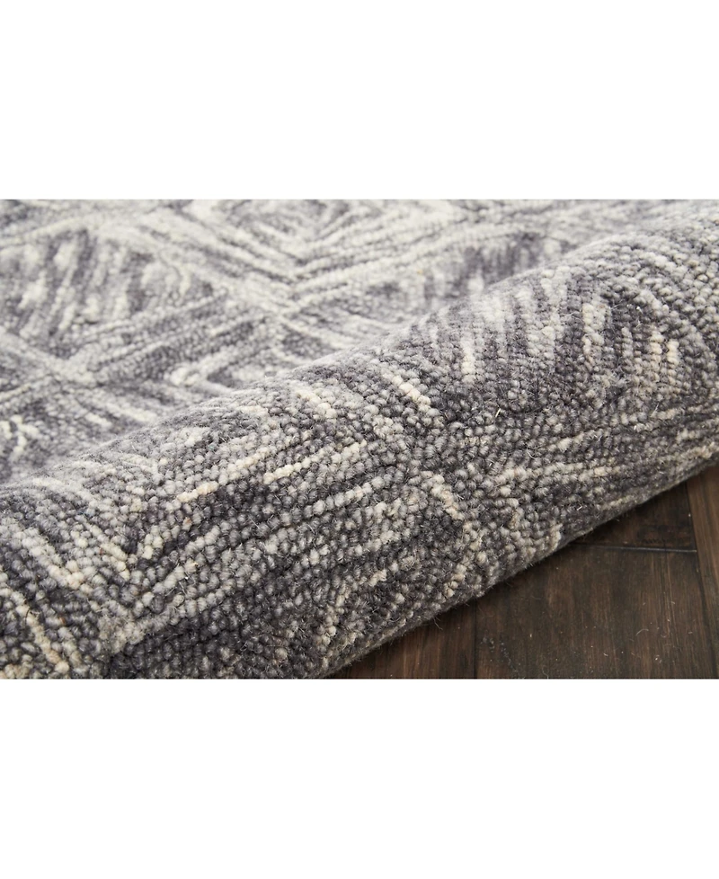 Nourison Home Interlock LNK01 Charcoal 2'3" x 7'6" Runner Rug
