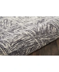Nourison Home Interlock LNK01 Charcoal 2'3" x 7'6" Runner Rug
