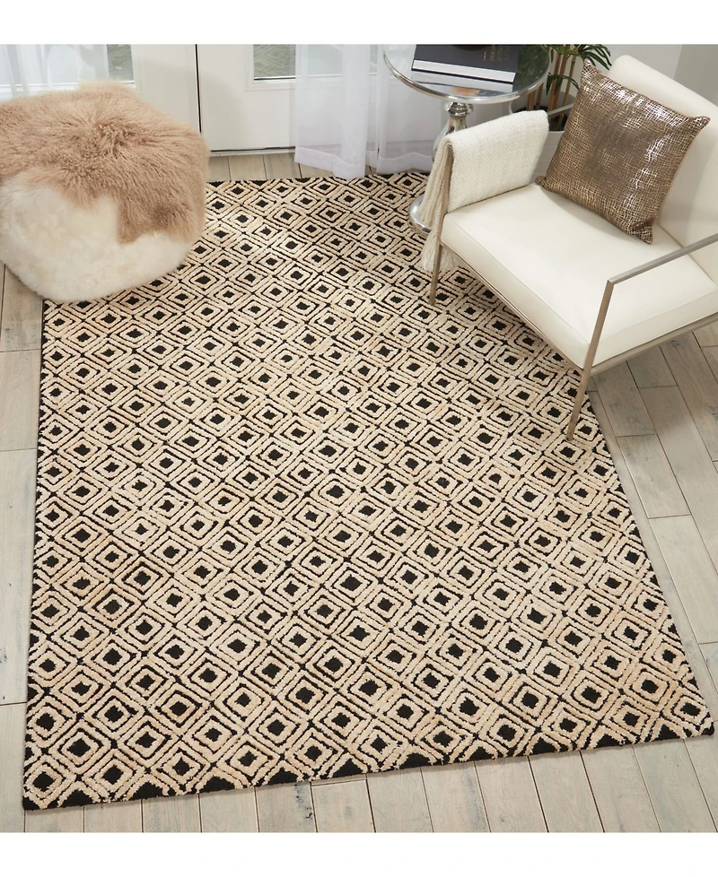 Nourison Home Deco Mod DEC02 Black 5'3" x 7'4" Area Rug