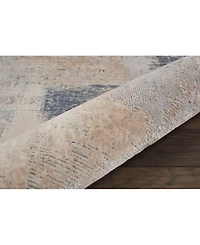 Nourison Home Rustic Textures RUS02 Beige and Gray 5'3" x 7'3" Area Rug