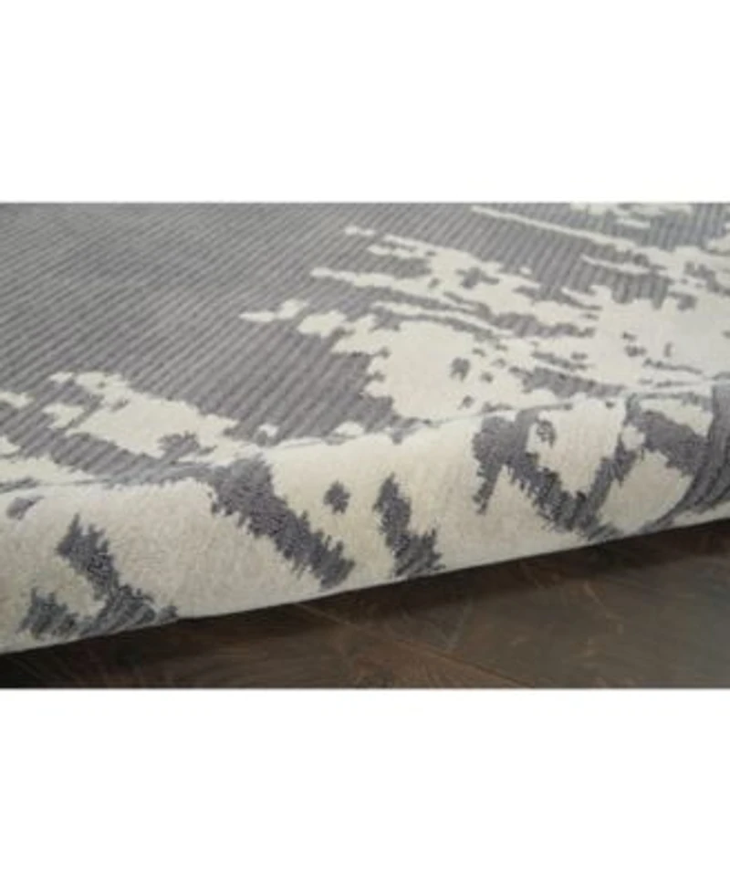 Nourison Home Symmetry Smm02 Gray Beige Rug