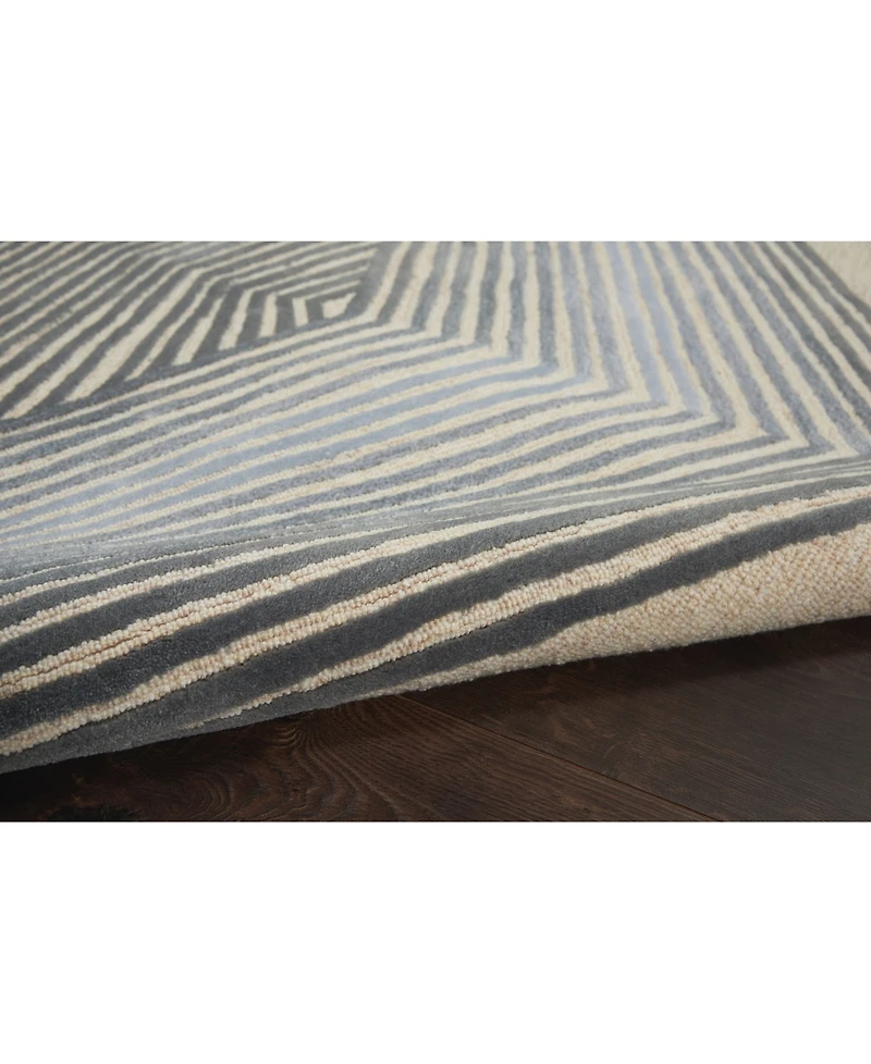 Nourison Home Symmetry SMM06 Ivory and Gray 7'9" x 9'9" Area Rug