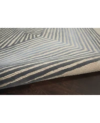 Nourison Home Symmetry SMM06 Ivory and Gray 7'9" x 9'9" Area Rug