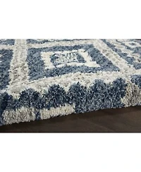 Nourison Home Oslo Shag Osl02 Denim Rug
