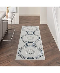 Nourison Home Key Largo KLG03 Blue 2'2" x 10' Runner Rug
