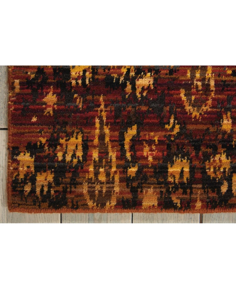 Closeout! Nourison Home Rhapsody RH014 Paprika 7'9" x 9'9" Area Rug