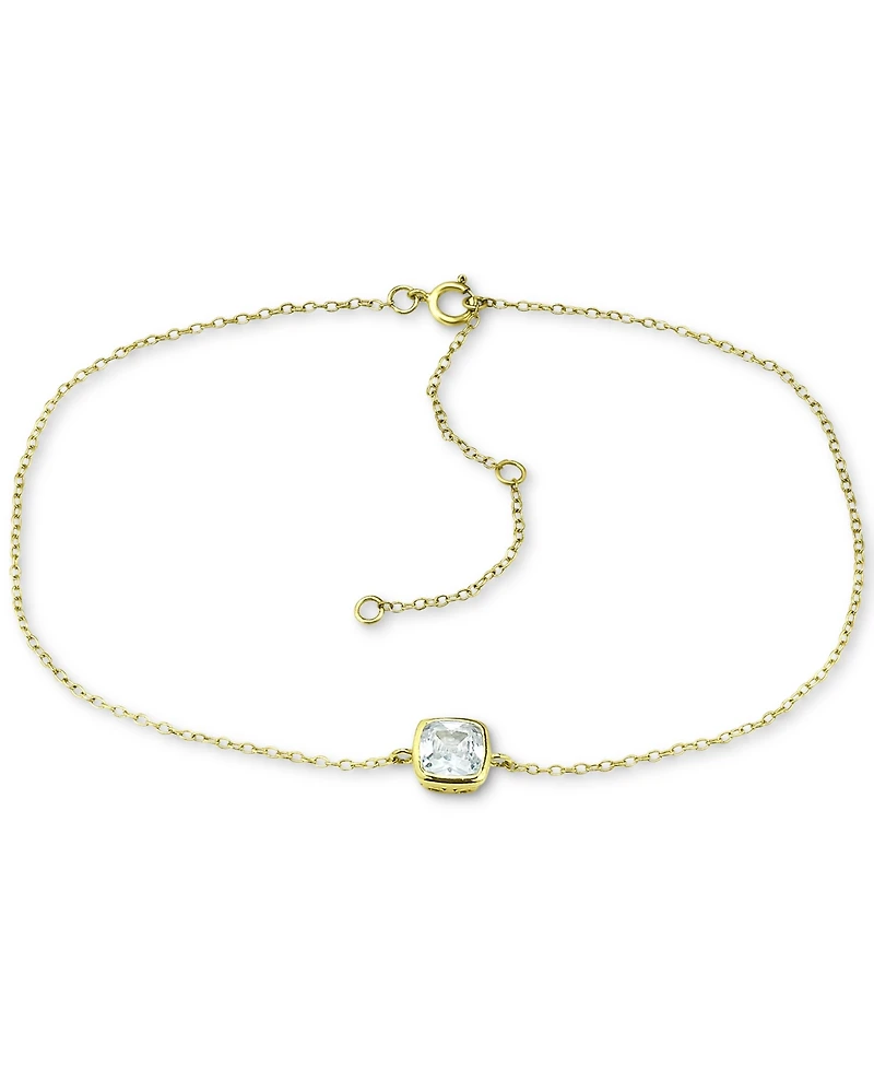 Giani Bernini Cubic Zirconia Bezel Ankle Bracelet, Created for Macy's