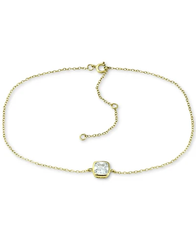 Giani Bernini Cubic Zirconia Bezel Ankle Bracelet, Created for Macy's