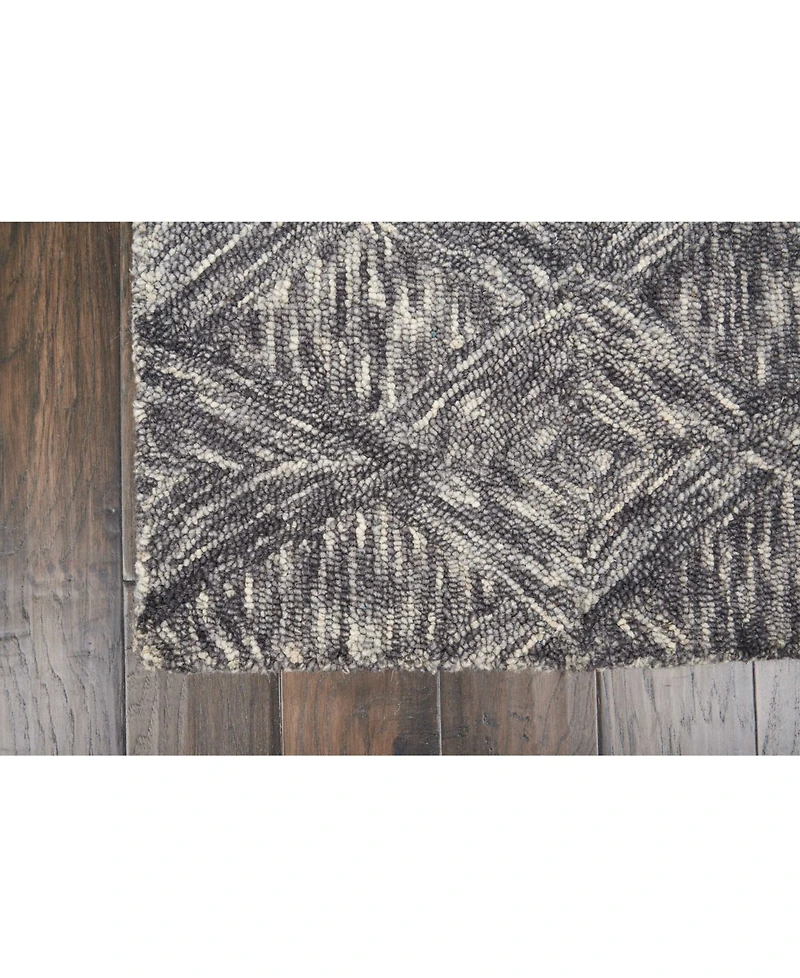 Nourison Home Interlock LNK01 Charcoal 2'3" x 7'6" Runner Rug