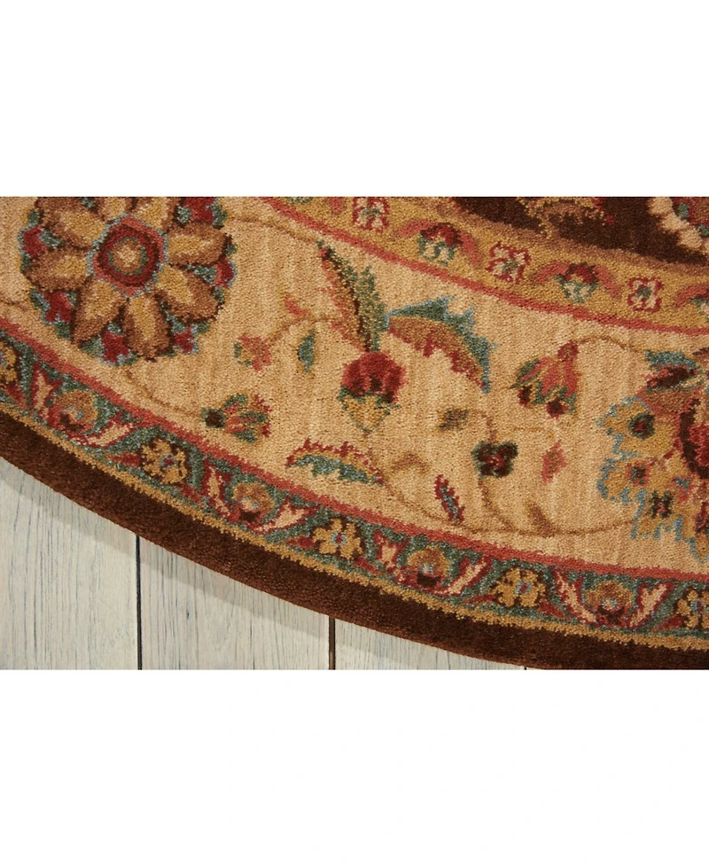 Nourison Home Living Treasures LI04 Brown 7'10" Round Rug