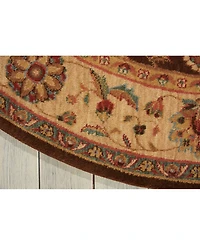 Nourison Home Living Treasures LI04 Brown 7'10" Round Rug