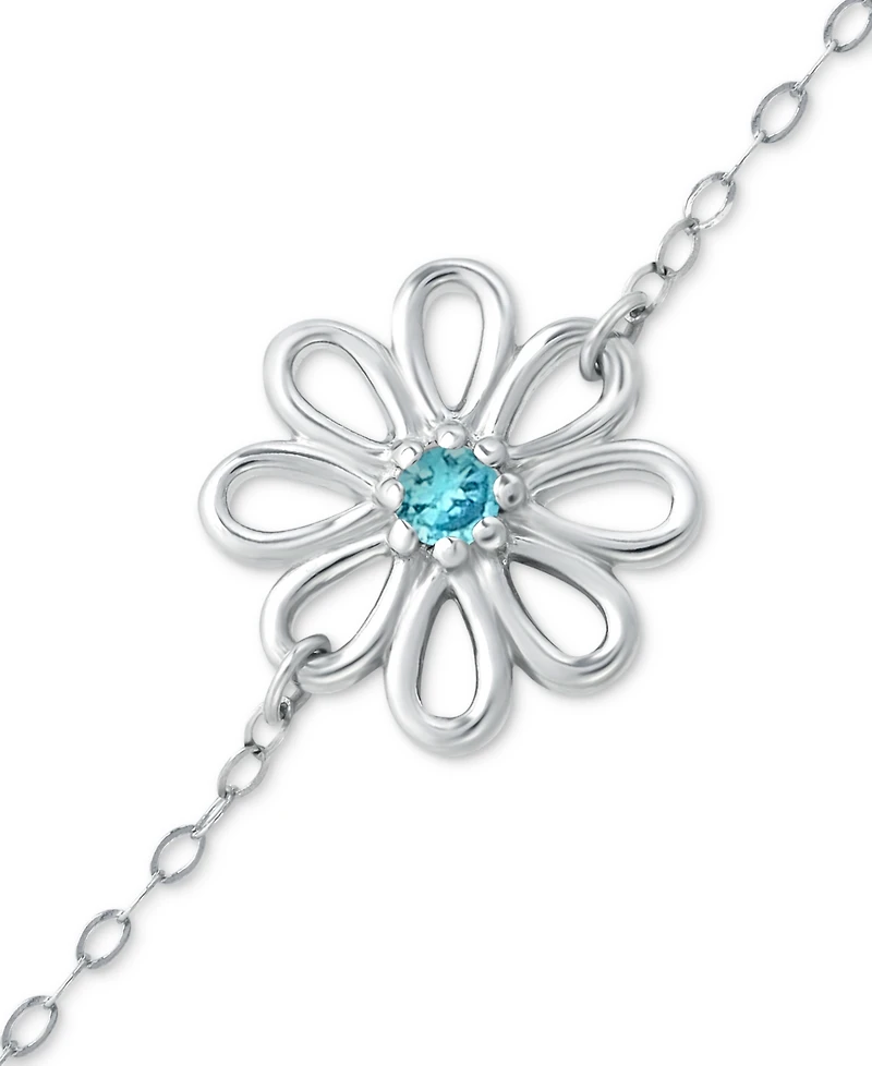 Giani Bernini Cubic Zirconia Ankle Bracelet Sterling Silver (Also Lab-Created Pink Sapphire), Created for Macy's