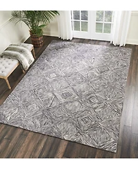 Nourison Home Interlock LNK01 Charcoal 8' x 10'6" Area Rug