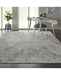 Nourison Home Rustic Textures RUS07 Ivory and Gray 7'10" x 10'6" Area Rug
