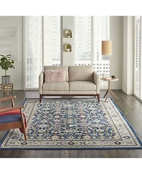 Nourison Home Ankara Global ANR13 Navy and Multi 7'10" x 9'10" Area Rug