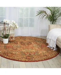 Nourison Home Living Treasures LI02 Multi 5'10" Round Rug