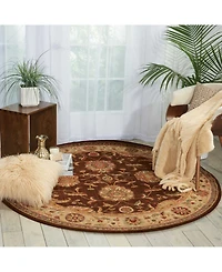 Nourison Home Living Treasures LI04 Brown 7'10" Round Rug