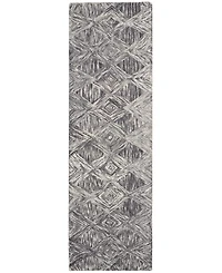 Nourison Home Interlock LNK01 Charcoal 2'3" x 7'6" Runner Rug