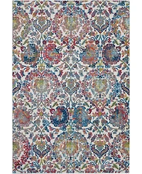 Nourison Home Ankara Global ANR06 Ivory and Blue 4' x 6' Area Rug