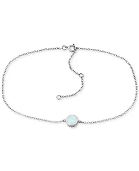 Giani Bernini Lab-Grown Opal Ankle Bracelet (Also Cubic Zirconia), Created for Macy's