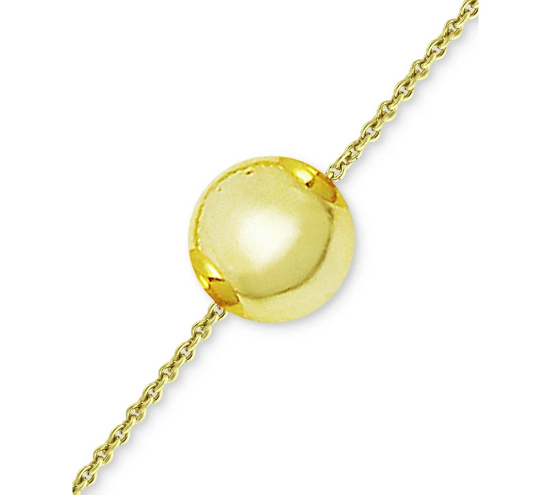 Giani Bernini Polished Bead Ankle Bracelet 18k Gold-Plated Sterling Silver & Silver, Created for Macy's