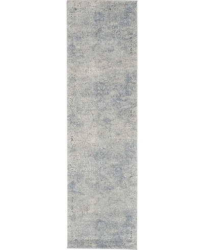 Nourison Home Rustic Textures RUS09 Ivory and Mist 2'2" x 7'6" Runner Rug
