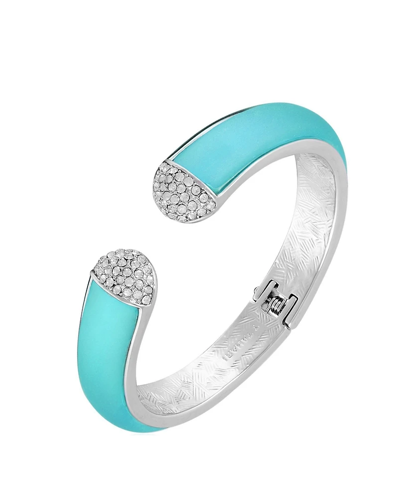 T Tahari Frosted Lucite Hinged Cuff