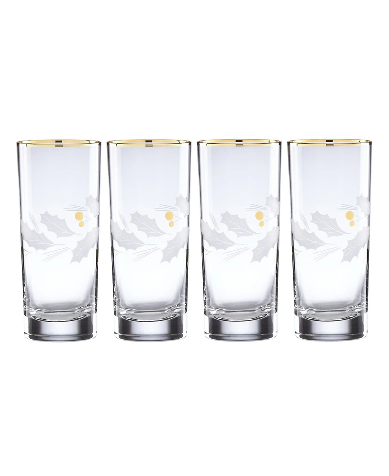 Lenox Holiday Gold 4-piece Highball Glass Set