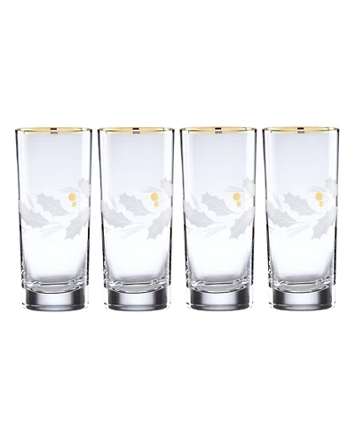 Lenox Holiday Gold 4-piece Highball Glass Set