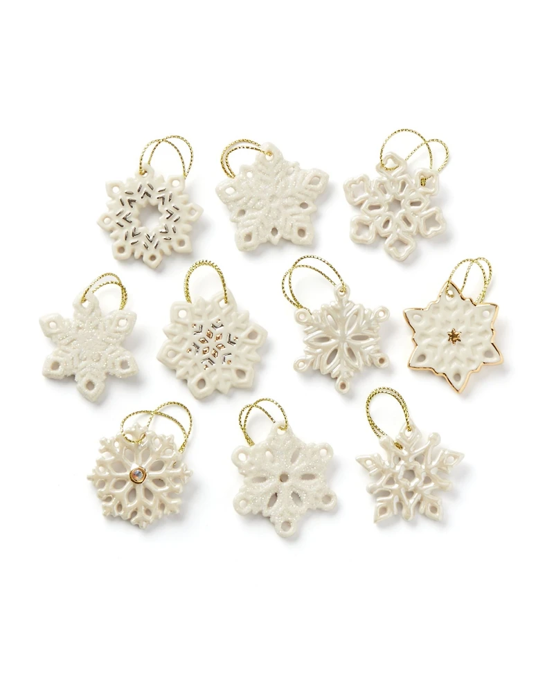 Lenox Snowflake 10 Piece Ornament Set