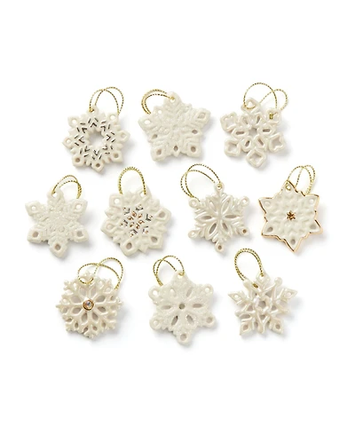 Lenox Snowflake 10 Piece Ornament Set