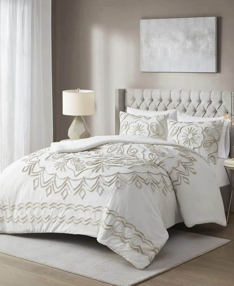 Madison Park Violette 3-Pc. Comforter Set, Full/Queen