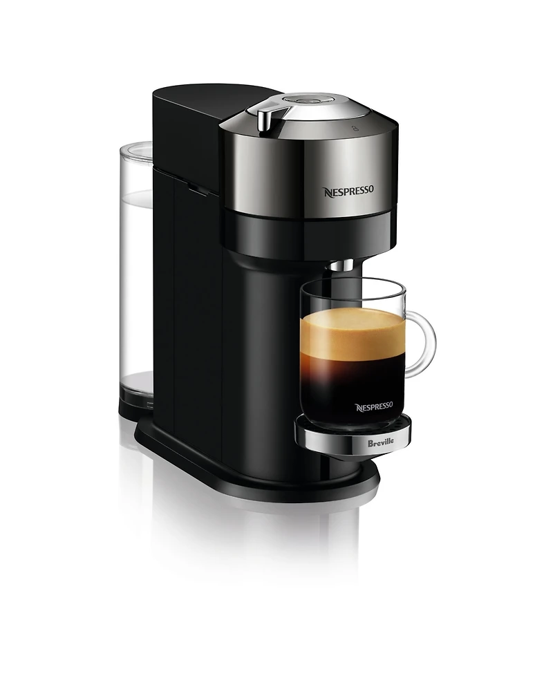 Nespresso Vertuo Next Deluxe Coffee and Espresso Machine by Breville, Dark Chrome with Aeroccino Milk Frother