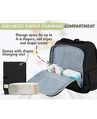 KeaBabies Baby Explorer Diaper Backpack Bag, Large, Waterproof Bags, Multi Functional Backpacks