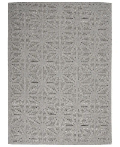 Nourison Home Cozumel CZM01 Silver 5'3" x 7'3" Outdoor Area Rug