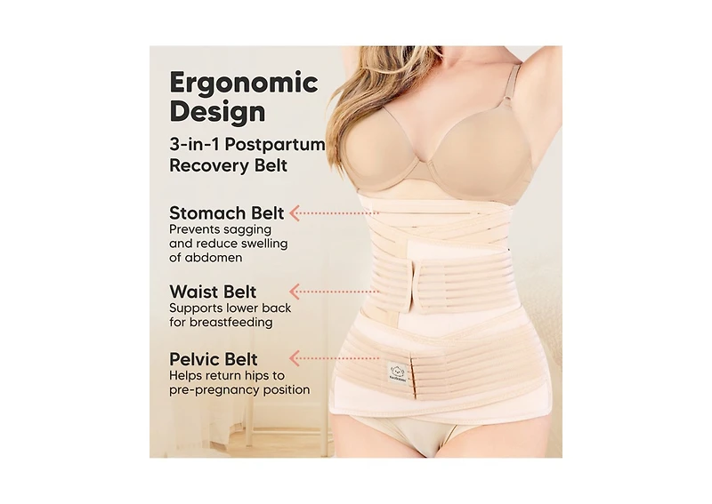 Revive 3 1 Postpartum Belly Band Wrap, Post Partum Recovery, Waist Binder Shapewear