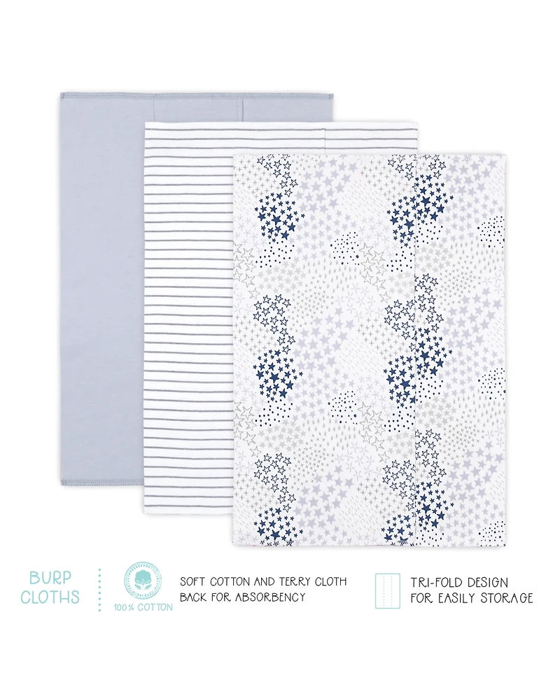 The Peanutshell Baby Boys Newborn Layette Gift Set Girls, Shower Gift Essentials, Blue, Grey