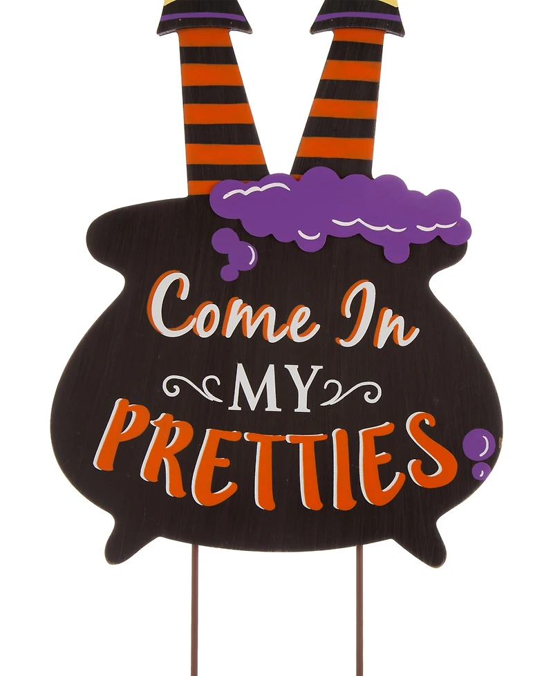 Glitzhome Halloween Wooden Witch Yard Stake