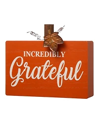 Glitzhome Fall Wooden Pumpkin Table Decor, Pack of 3