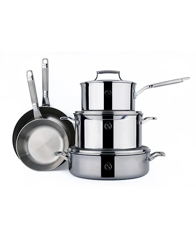 Saveur Selects Voyage Series Tri-Ply Stainless Steel 8-Pc. Cookware Set