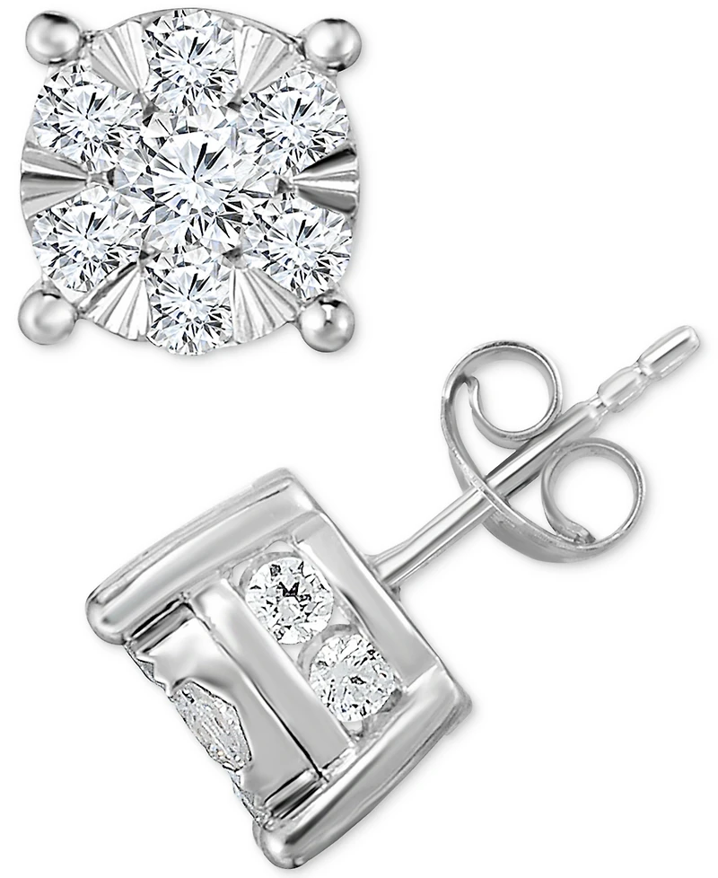 TruMiracle Diamond Stud Earrings (2 ct. t.w.) in 14K White Gold