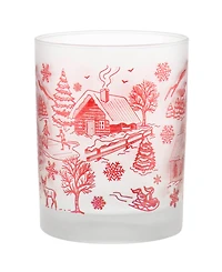 Culver Lodge Toile Village Dof Glass, Set of 4
