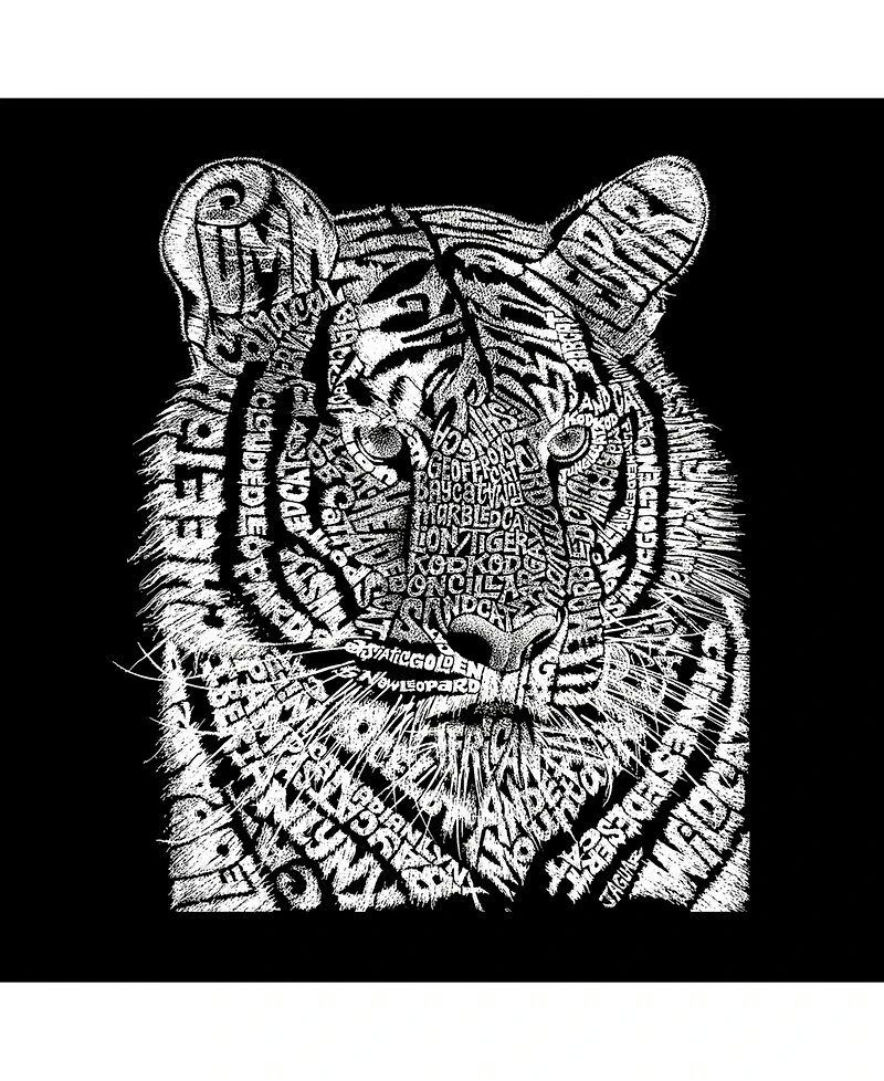 La Pop Art Big Cats Men's Raglan Word T-shirt