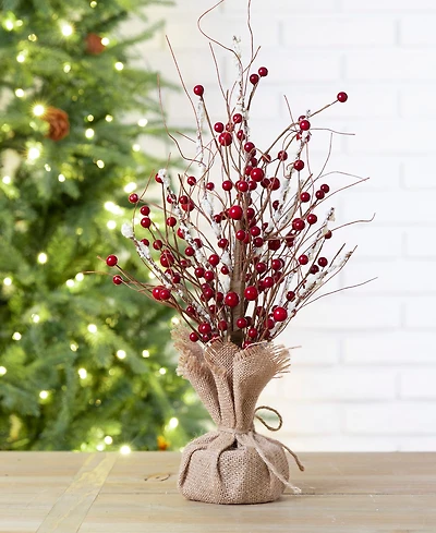 Glitzhome Christmas Berry Table Tree Decor
