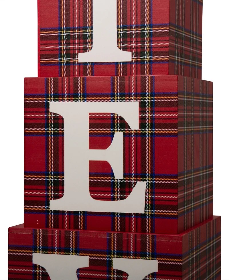 Glitzhome Wooden Double-Sided "Believe" Porch Decor