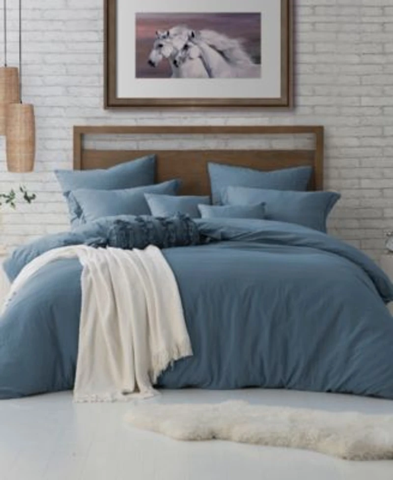Cathay Home Inc. Microfiber Washed Crinkle Duvet Cover Sets