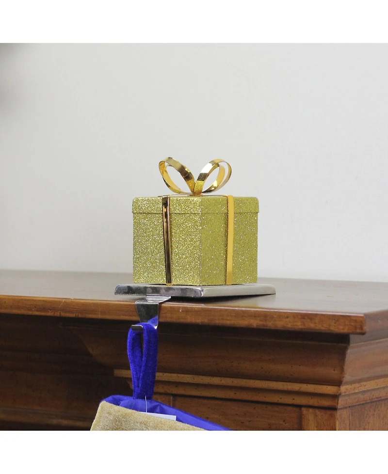 Northlight Glitter Gift Box Christmas Stocking Holder
