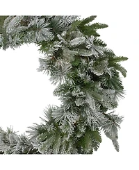 Northlight Unlit Flocked Mixed Colorado Pine Artificial Christmas Wreath