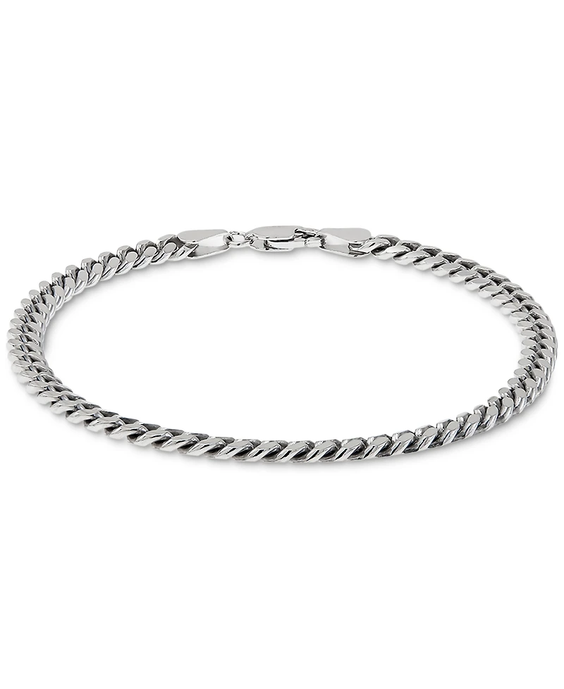 Men's Cuban Link Bracelet 18k Gold-plated Sterling Silver &